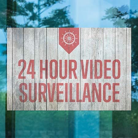 Cgsignlab | מעקב וידאו 24 שעות מעקב -עץ לא -נוטי נצמד בחלון | 18 x12
